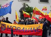 Zastánci samosprávy Moravy přišli na demonstraci v...